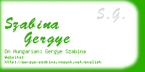 szabina gergye business card